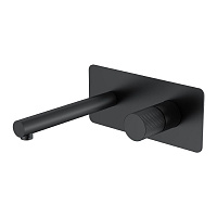 Смеситель Boheme Stick 125-BB.3 для раковины, ручка Linea, черный матовый