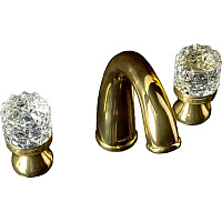 Смеситель Boheme Crystal 297-CRST для раковины, золото