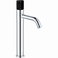 Смеситель Boheme Stick 122-CR-MR-B для раковины, ручка Mramor Black, хром/черный мрамор