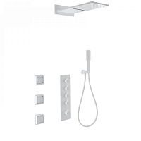 Душевая система Wonzon & Woghand WW-D4100-MW с термостатом, белый матовый