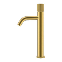 Смеситель Boheme Stick 122-MG.3 для раковины, ручка Linea, золото матовое