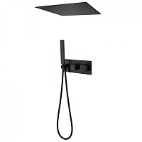 Душевая система ABBER Daheim AF8255B скрытого монтажа без излива, термостат, черный матовый