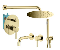Душевой комплект Plumberia Selection Ixo KITXO18OR210 для ванны, золото 24 карат