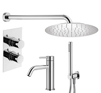 Душевой комплект Plumberia Selection Ixo KITXOT18QCR53 для ванны, c термостатическим смесителем, хро