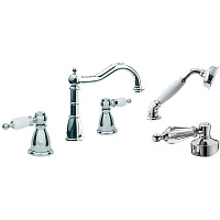 Смеситель Boheme Tradizionale chromo 396-SW на борт ванны, хром/Swarovski