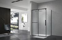 Душевой уголок Terminus Альба 02 2ES90х120B 90х120 чёрный матовый