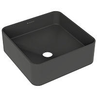 Раковина накладная Aqueduto Espiral ESP0340 37x37x13.5 черный матовый