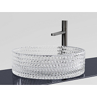 Раковина накладная Ceramicanova Cristal CN6062 36x36x11.2 прозрачный