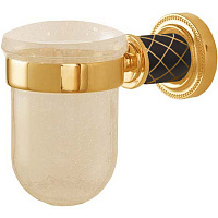 Стакан Boheme Murano 10904-B-G для зубных щеток, золото/черный