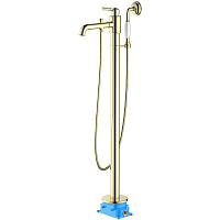 Смеситель Aquatek Классик AQ1545PG для ванны, напольный, полированное золото