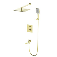 Душевая система Wonzon & Woghand WW-88929003-BG с термостатом, брашированное золото