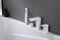 Cмеситель ABBER Daheim AF8213W для ванны с душем, белый матовый