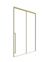 Душевая дверь Timo TDSS-130/17C-8L T53L 130x200 прозрачное/золото матовое