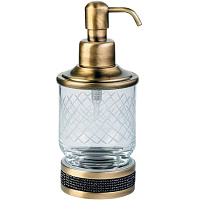 Дозатор для жидкого мыла Boheme Royal Crystal 10929-BR-B бронза/черный