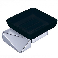 Мыльница Boheme New Venturo 10313-CR-B настенная, хром/черный