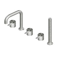 Смеситель QuadroDesign Source 1295AS для ванны с душем, brushed stainless steel