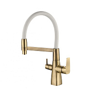 Смеситель Zorg Steel Hammer SH 818-8 BRONZE для кухонной мойки, бронза