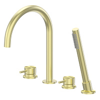 Cмеситель ABBER Wasser Kreis 316 AF8113BG для ванны с душем, золото брашированное