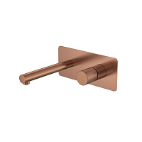 Смеситель Boheme Stick 125-CB.4 для раковины, ручка Spirale, брашированная медь