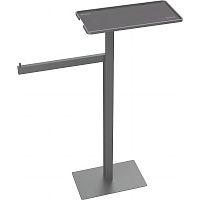 Стойка Boheme 10952-GM напольная, с полкой и полотенцедержателем, оружейная сталь