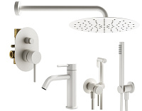 Душевой комплект Plumberia Selection Ixo KITZXO15BO53 для ванны, белый матовый