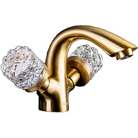 Смеситель Boheme Crystal 311-CRST для раковины, бронза