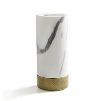 Стакан 3SC Apuana 2.0 AP03ALX мрамор bianco statuario/латунь матовая