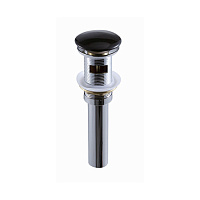Донный клапан SantiLine SL-112 без перелива матовый чёрный