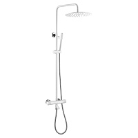 Душевая стойка Boheme Uno 468-T-WCR для ванны, белый/хром