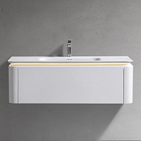 Тумба с раковиной Black & White Universe U925.1200 120х38.5 матовый молочный белый