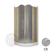 Душевой уголок Migliore Diadema 20416 R90xH195 см, стекло прозрачное/декор