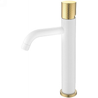 Смеситель Boheme Stick 122-WG.2 для раковины, ручка Touch, белый/золото