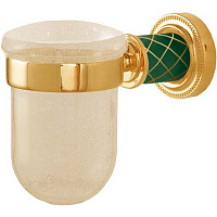 Стакан Boheme Murano 10904-GR-G для зубных щеток, золото/бирюзовый