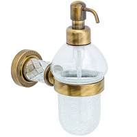 Дозатор для жидкого мыла Boheme Murano Cristal 10912-CRST-BR бронза