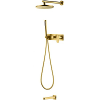 Душевой комплект Boheme Spectre 454-2-G для ванны с душем, золото
