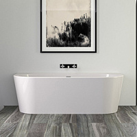 Акриловая ванна Knief Wall 0100-277(06S) 180x80 щелевой перелив Slot, белый глянцевый