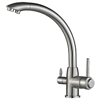 Смеситель Zorg Steel Hammer SH 699 SATIN для кухонной мойки, сатин