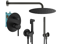 Душевой комплект Plumberia Selection Ixo KITZXO18NO для ванны, черный матовый