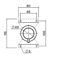 Скрытая монтажная часть QuadroDesign Source IN044AS смесителя для душа, brushed stainless steel