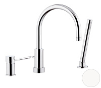Смеситель Remer Minimal N072BO на борт ванны, белый матовый