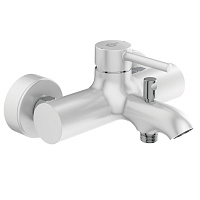 Смеситель Ideal Standard Ceraline BC199U5 для ванны и душа, хром/белый матовый