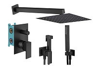 Душевой комплект Plumberia Selection Tag KITZTG18NO для ванны, черный матовый