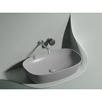 Раковина накладная Ceramicanova Element CN6049MSG 60x38x13.8 серый матовый