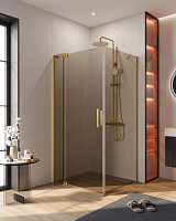 Душевой уголок Cezares Slider SLIDER-AH-1-100-90/100-BR-BORO 90x100 тонированное, белый