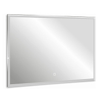 Зеркало в раме с подсветкой ABBER See AG6108SL-0.8 80x60x3 сенсорный выключатель, серебро