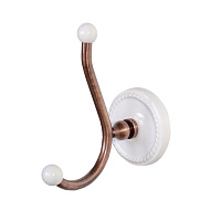 Крючок Devon&Devon Dorothy DOR413RAME состаренная медь/белый