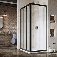 Душевая перегородка Ravak Supernova APSS-80 940403R2Z1 Transparent, черный