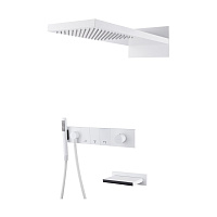 Душевой комплект Boheme Zodiac 132-2-MW для душа, с изливом, белый матовый