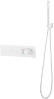 Смеситель Boheme Fusion Thermo 131-SYS-MW с ручным душем, белый матовый