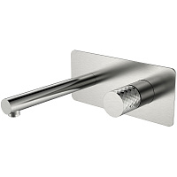Смеситель Boheme Stick 125-NB для раковины, ручка Diamond, никель брашированный